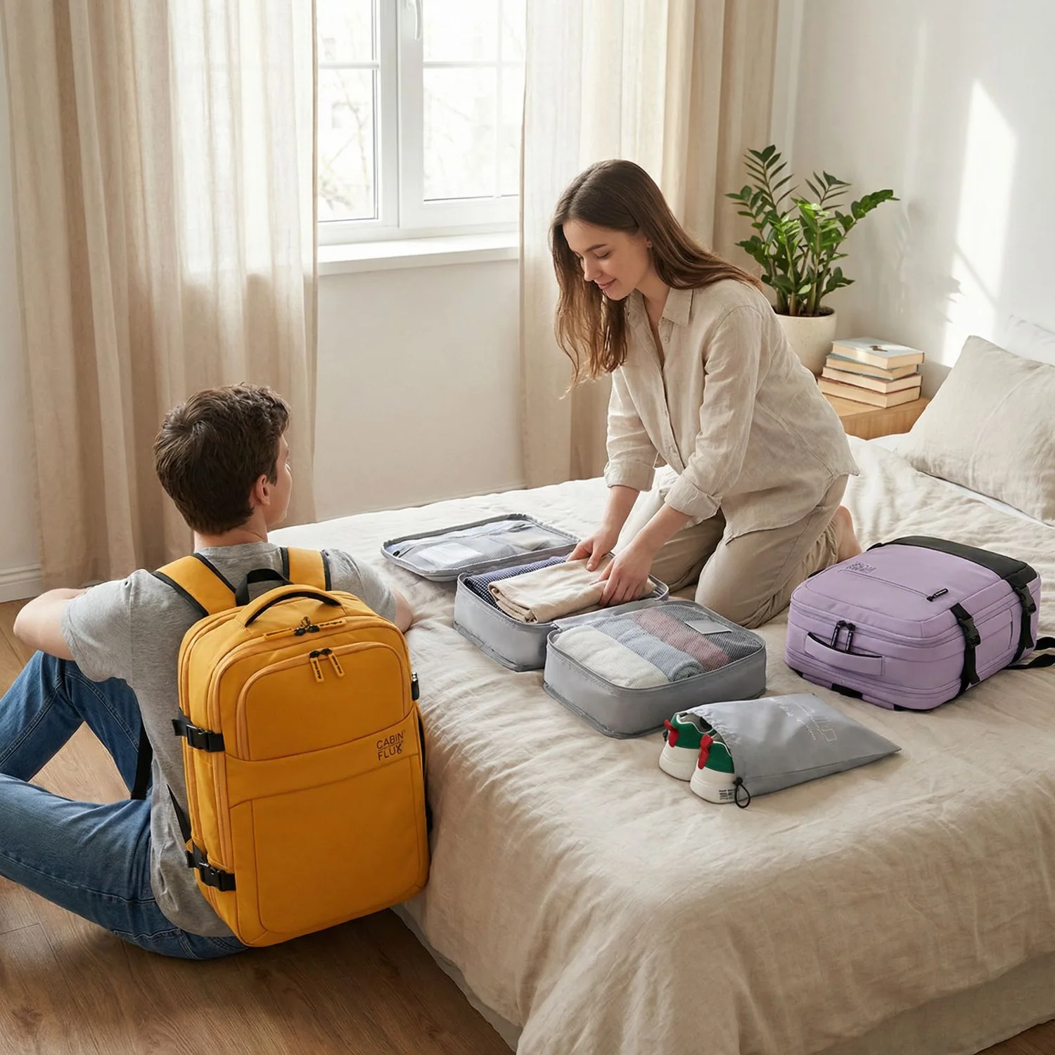 Packing a full-opening cabin pack
