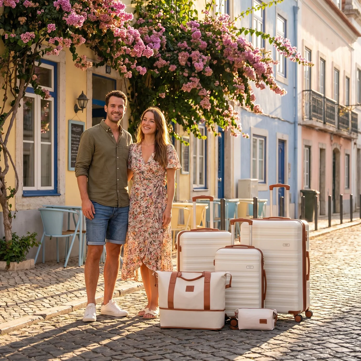 Old town morning with the set